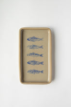 Load image into Gallery viewer, Blue Sardine Handmade Ceramic Tray