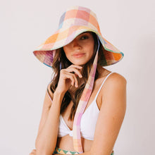 Load image into Gallery viewer, Rainbow Plaid Beachy Bucket Hat