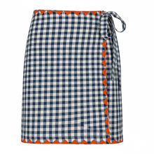 Load image into Gallery viewer, Navy Gingham Marina Sarong