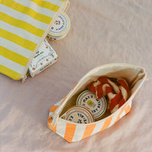 Load image into Gallery viewer, Organic Cotton Striped Zipper Bags