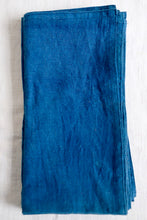 Load image into Gallery viewer, Indigo Dyed Dinner Napkins