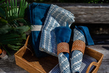 Load image into Gallery viewer, Indigo Stamped Dinner Napkins