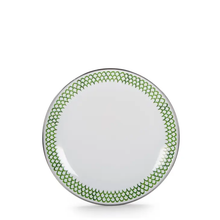 Load image into Gallery viewer, Green Scallop Enamel Picnic Plates
