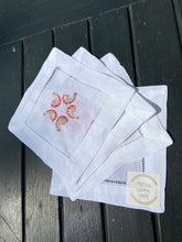 Load image into Gallery viewer, Embroidered Shrimp Cocktail Napkins
