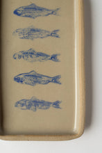 Load image into Gallery viewer, Blue Sardine Handmade Ceramic Tray

