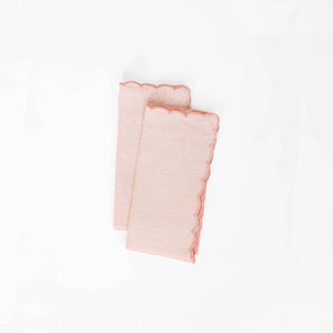 Scalloped Napkin Set (2) - Rose