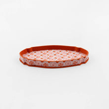 Load image into Gallery viewer, Block Printed Tray - Spring Bloom Orange
