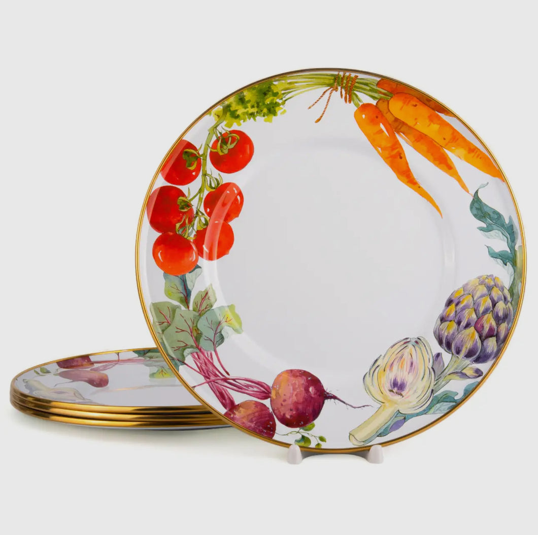 Vegetable Collection Enamel Picnic Plates