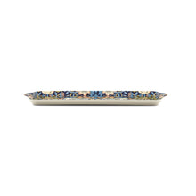 Load image into Gallery viewer, William Morris Strawberry Thief Blue Melamine Sandwich Tray
