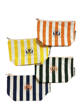 Load image into Gallery viewer, Organic Cotton Striped Zipper Bags
