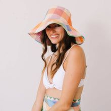 Load image into Gallery viewer, Rainbow Plaid Beachy Bucket Hat
