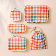 Load image into Gallery viewer, Rainbow Plaid Packing Cube Set
