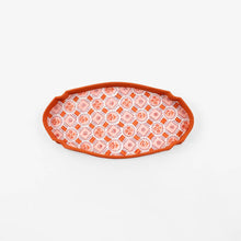 Load image into Gallery viewer, Block Printed Tray - Spring Bloom Orange

