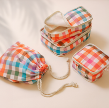 Load image into Gallery viewer, Rainbow Plaid Packing Cube Set
