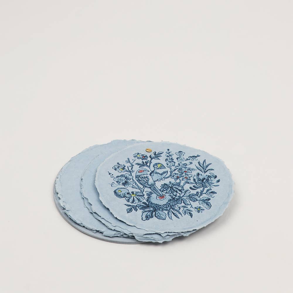 Indigo Block Printed Round Artist's Journal