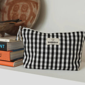 Gingham Cotton Pouch