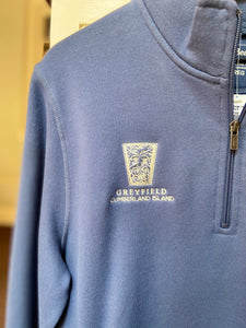 Greyfield Unisex Indigo 1/4 Zip Pullover