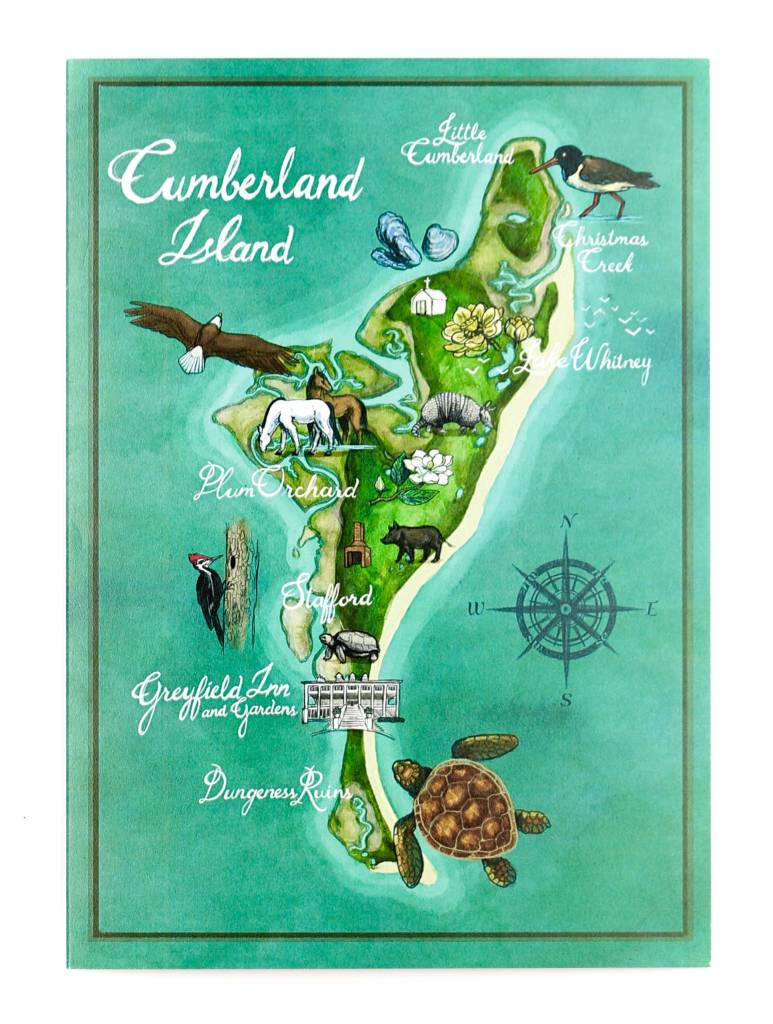 GOGO Cumberland Island Map Illustrated Card